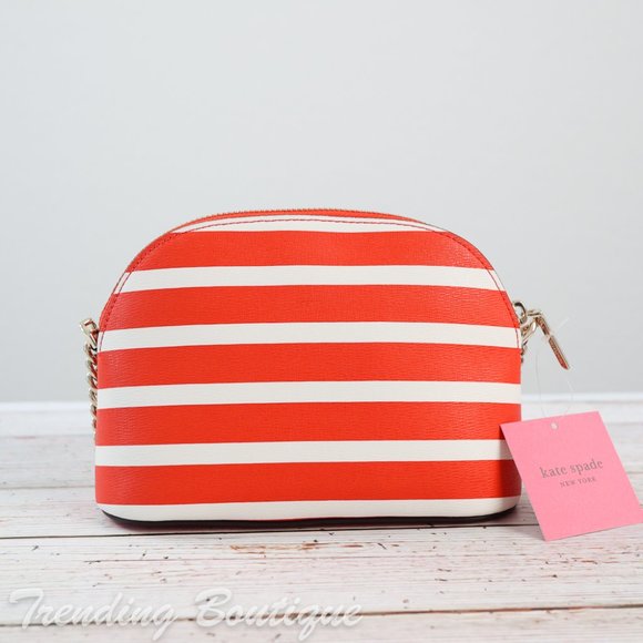 NWT Kate Spade Spencer Stripe Small Dome Crossbody - Picture 7 of 12